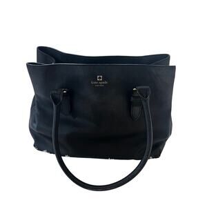 Kate Spade black leather tote bag